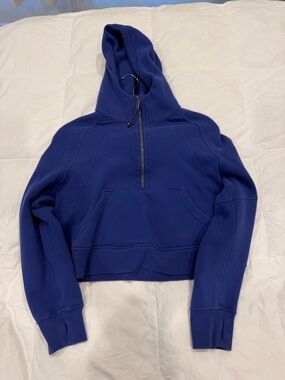 lululemon athletica Royal Blue Cropped Half-Zip Hoodie